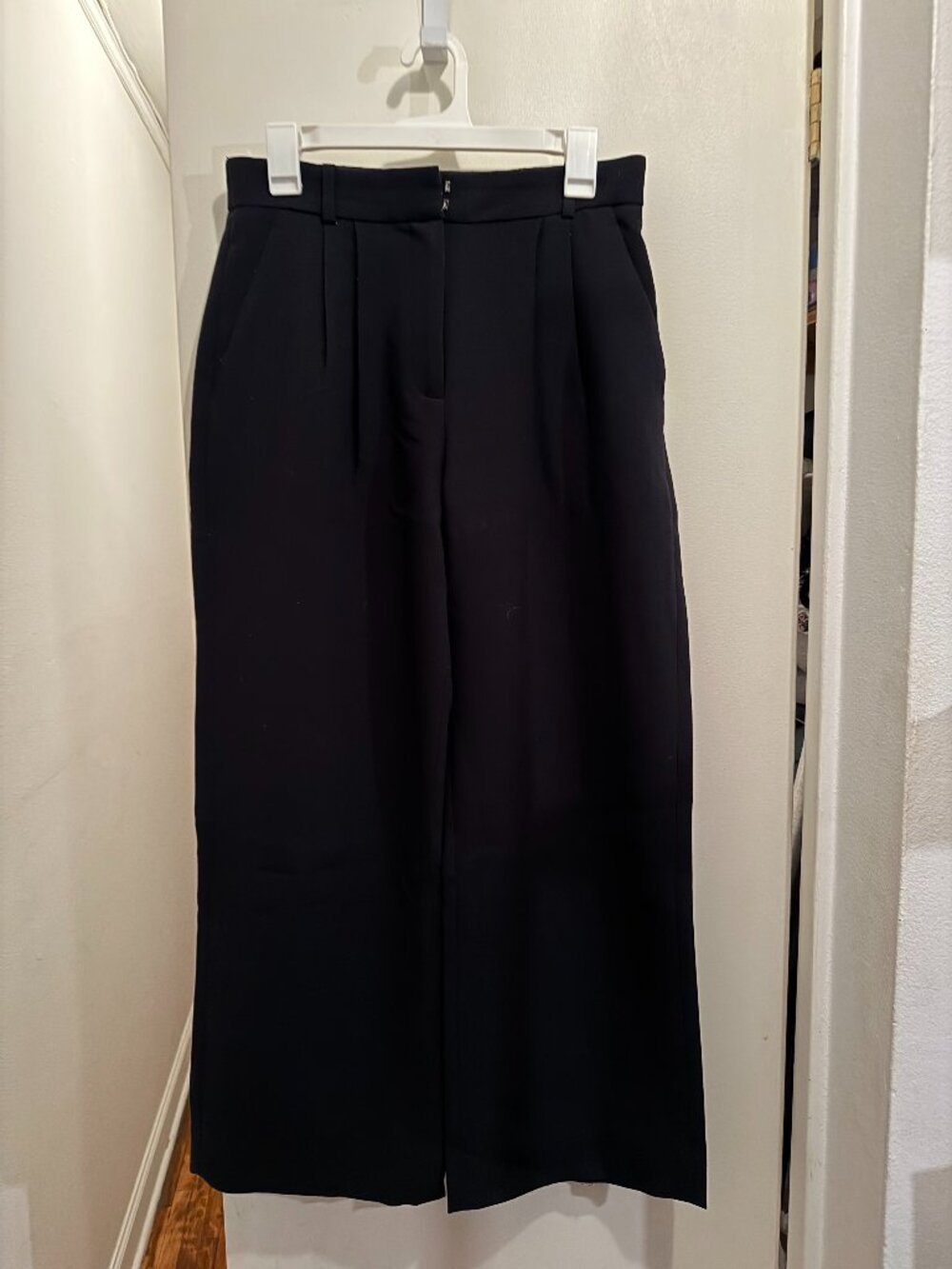 Women's Abercrombie & Fitch Sloane Tailored Wide Leg Pants Black Size 29/8s CL